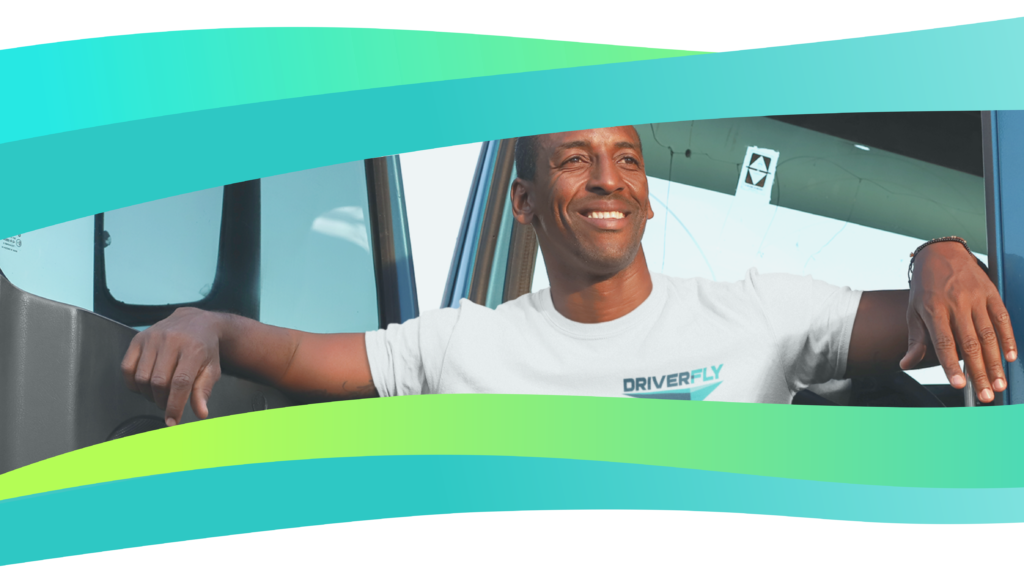 DriverFly hired truck driver banner