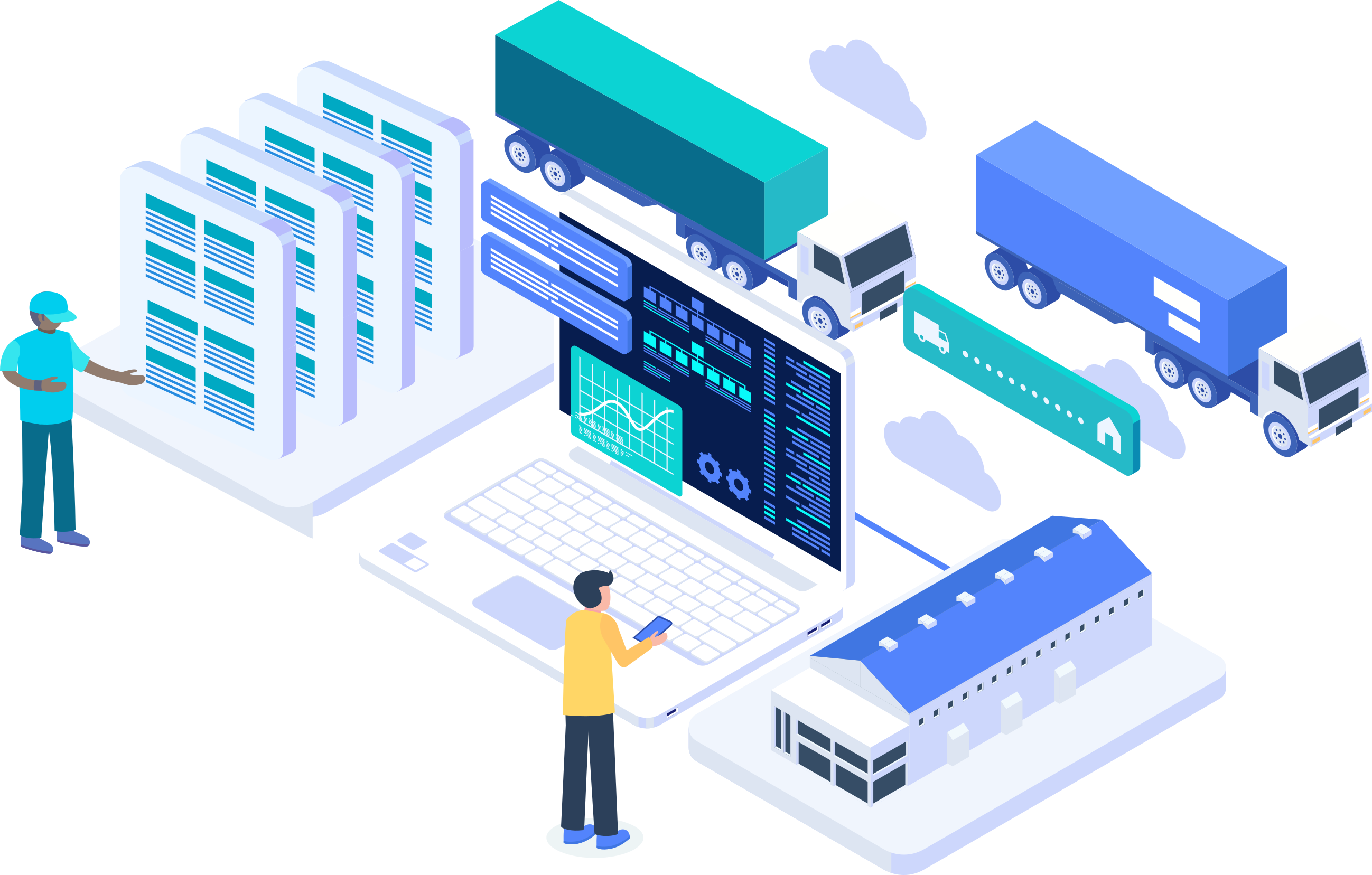 Mockup graphic of DriverFly's Applicant Tracking System's digital hiring application layer