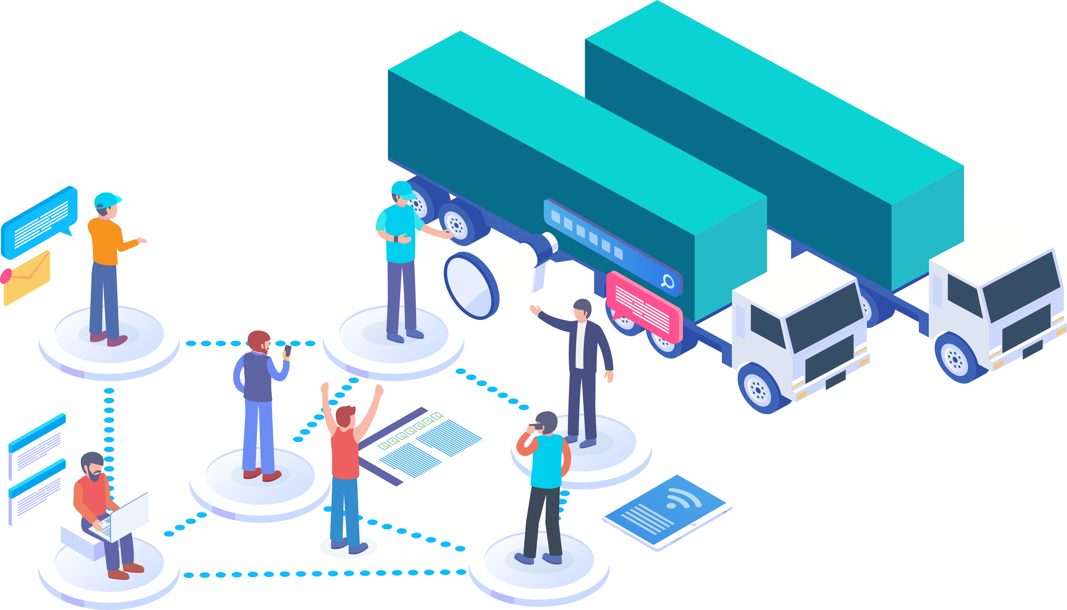 Mockup graphic of DriverFly's Applicant Tracking System's automated recruiting layer