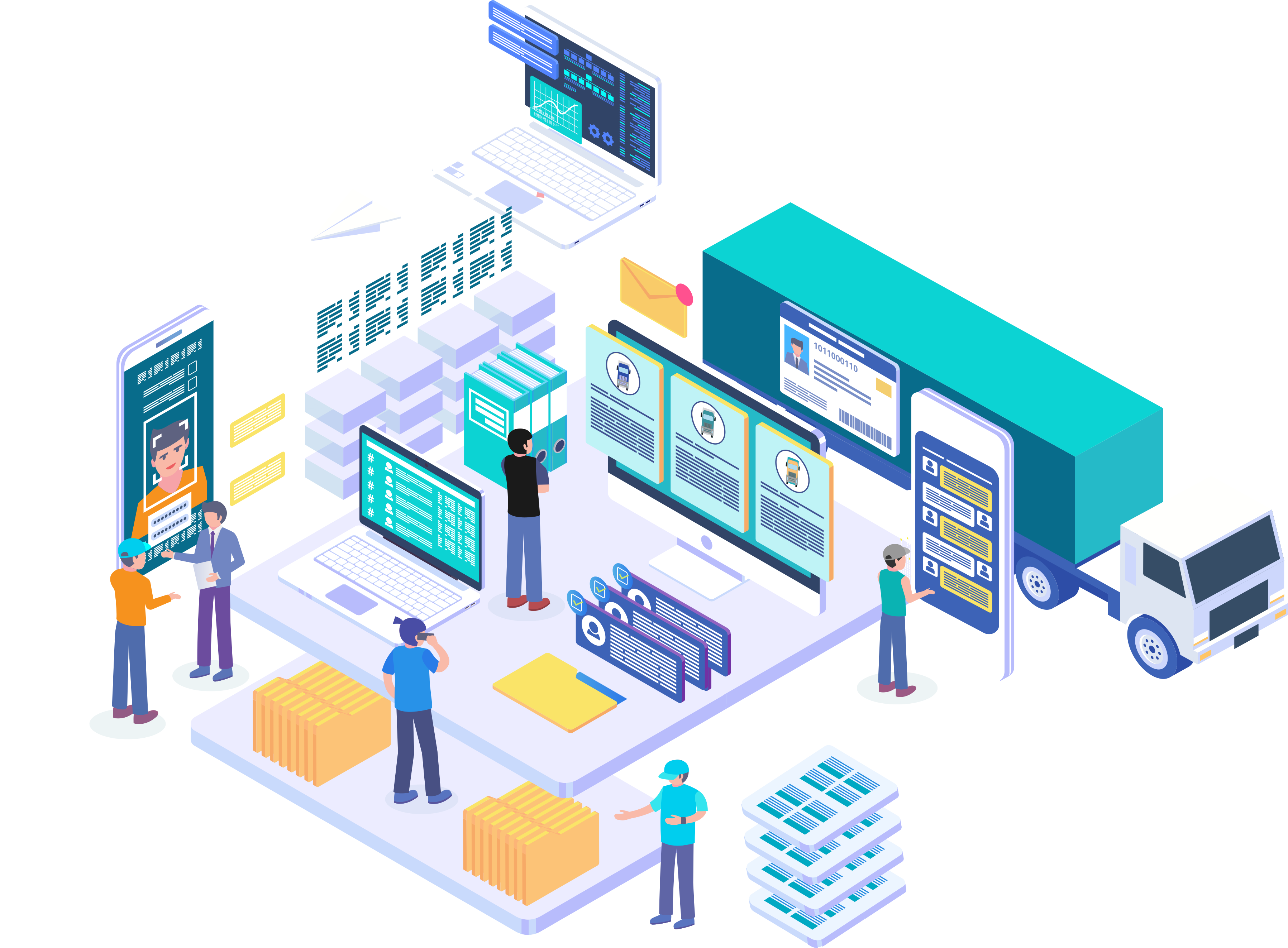 Mockup graphic of DriverFly's Applicant Tracking System