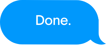 Driver applicant tracking system communication of driver's response of Done